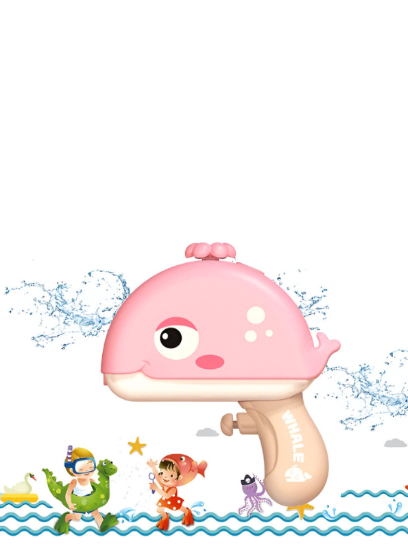 Pink Dolphin Cartoon Whale Water Gun – Portable Summer Squirt Toy for Kids, Beach & Pool Fun, Outdoor Party Favor LMI11303