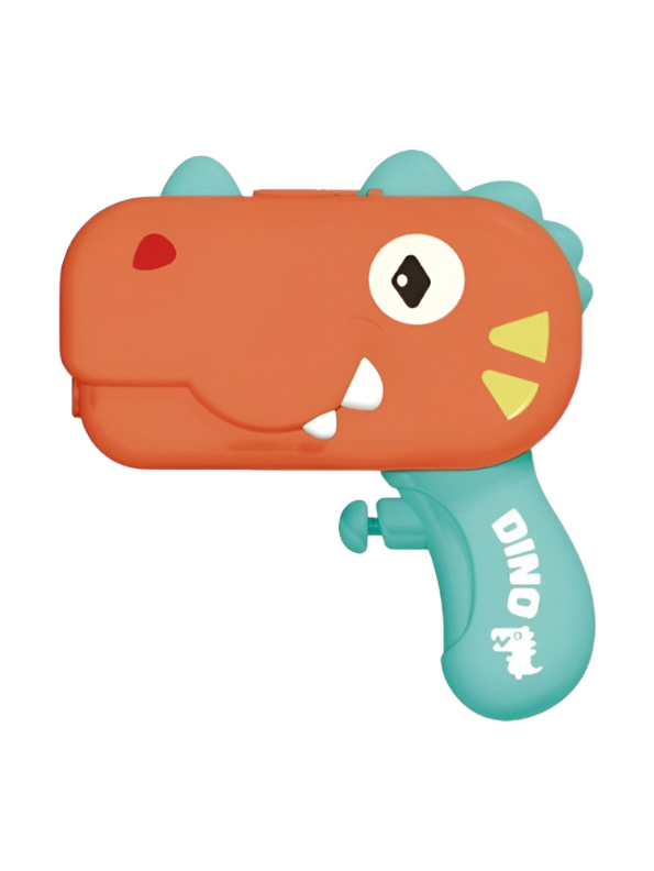 Brown - Dinosaur Mini Water Gun for Toddlers – Cute Squirt Toy for Kids | Summer Pool, Beach & Outdoor Water Play LMI11303