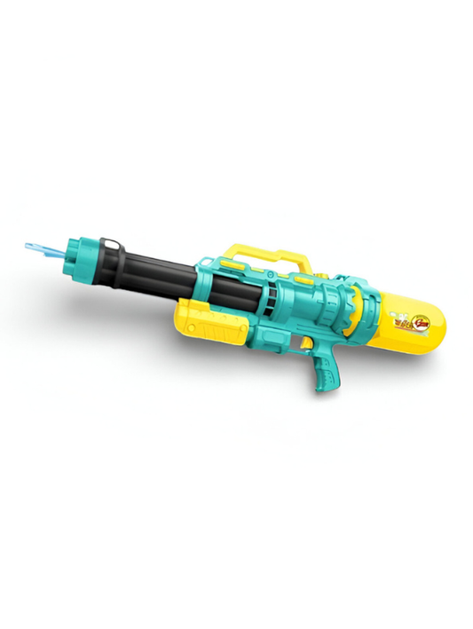 Ultra-Soaker Gatling Water Cannon 1580ML – Professional Grade High-Pressure Water Blaster with Large Reservoir – Teal and Neon Yellow Edition LMI14372