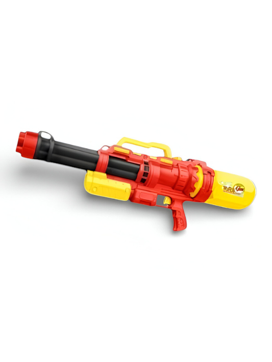 Ultra-Soaker Gatling Water Cannon 1580ML – Professional Grade High-Pressure Water Blaster with Large Reservoir – Bright Red and Neon Yellow Edition LMI14372