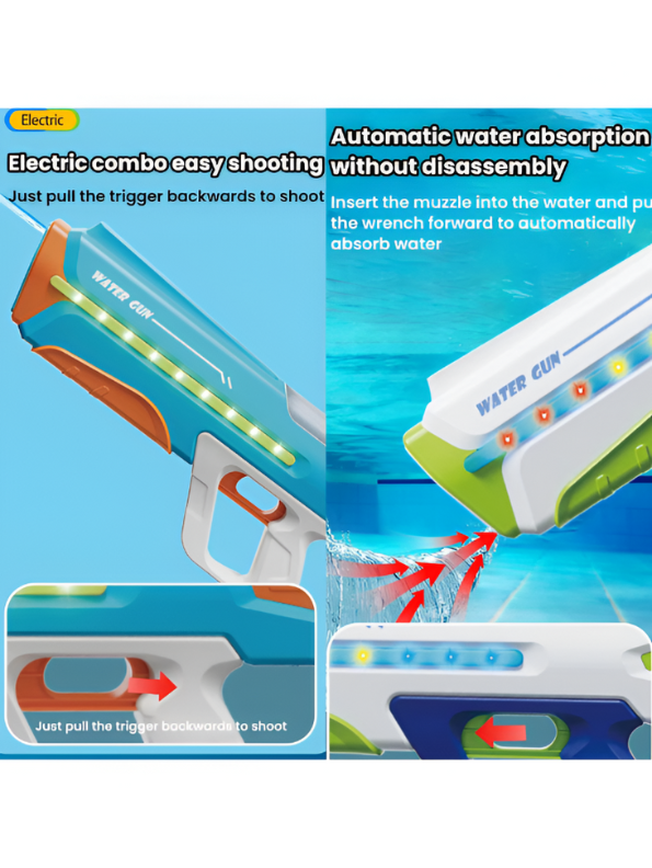 Blue WaveBlaster L1 – Strong Electric Water Gun for Epic Water Fights LMI14361