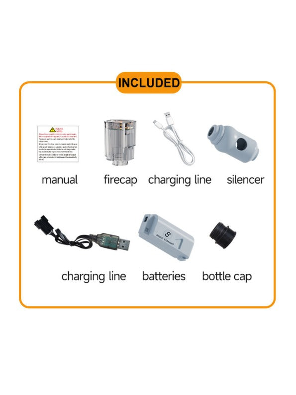 Orange - Super Soaker Electric Water Gun – Outdoor Summer Toy for Kids & Adults | High-Pressure Shooting Range, Big Plastic Blaster - LMI14782.