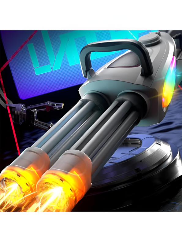 Cyberpunk Dual-Barrel Electric Water Gun with RGB Lights – High-Tech Automatic Squirt Blaster for Summer Fun | LMI15935