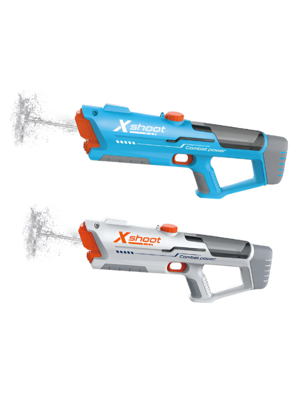 Grey Futuristic Electric Water Gun – High-Velocity Automatic Water Blaster Toy for Kids & Adults – Rapid Fire Summer Pool & Beach Fun LMI15427