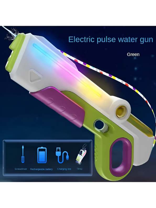 Green DrizzleDestroyer X450 - Water Battle Electric Water Gun Automatic Water Squirt Guns LMI14360