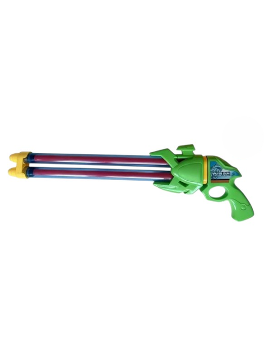 Green - Double Barrel Pump Action Water Gun – 200ml Long-Range Dual Nozzle Soaker Blaster for Kids & Adults LMI15941