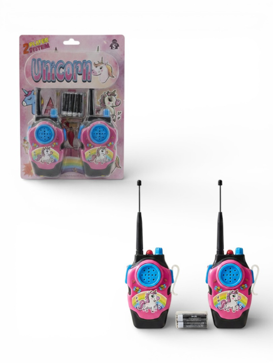 Unicorn Walkie Talkies for Kids – 2-Way Radio Toy Set for Girls & Boys – Includes Batteries – Portable Handheld Toys for Indoor & Outdoor Play – Birthday Gift for Ages 5+ LMI9431