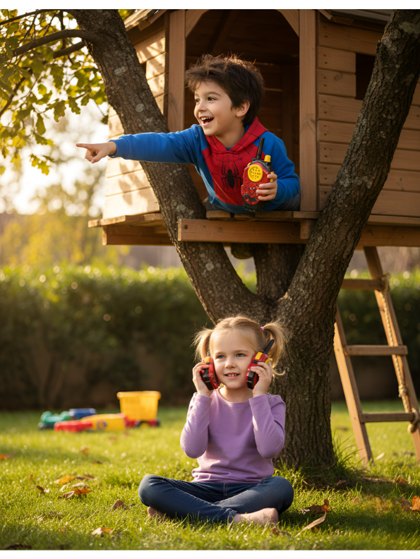 Spider-Man Walkie Talkies for Kids, 2-Way Radios with Batteries Included, 2-Player Communication Toy System for Boys & Girls Ages 5+ LMI9431