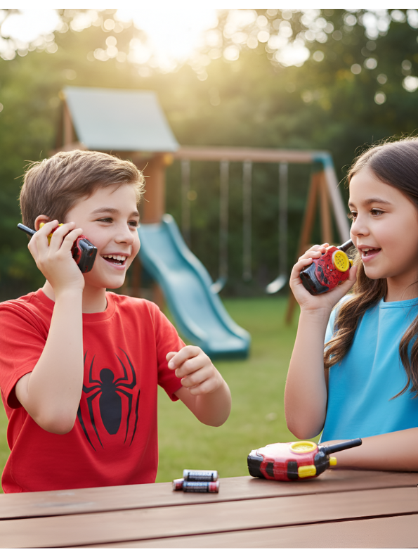 Spider-Man Walkie Talkies for Kids, 2-Way Radios with Batteries Included, 2-Player Communication Toy System for Boys & Girls Ages 5+ LMI9431