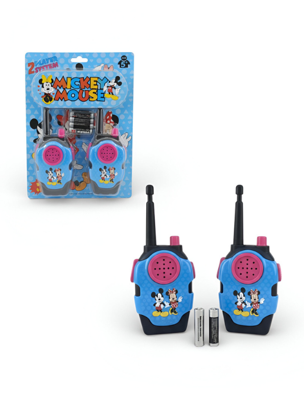 Disney Mickey & Minnie Mouse Walkie Talkies for Kids – 2-Way Radio Toy Set for Boys & Girls, Includes Batteries – Great Birthday Gift for Toddlers Ages 5+ LMI9431