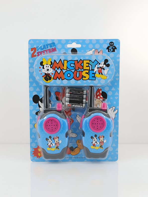 Disney Mickey & Minnie Mouse Walkie Talkies for Kids – 2-Way Radio Toy Set for Boys & Girls, Includes Batteries – Great Birthday Gift for Toddlers Ages 5+ LMI9431