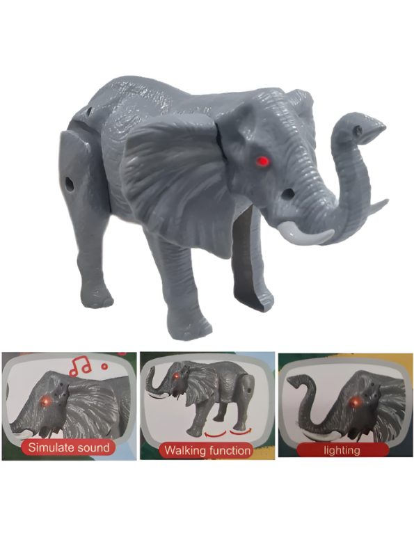 Walking Elephant Toy – Battery Operated Walking Elephant Toy with Realistic Sounds LMI14073.