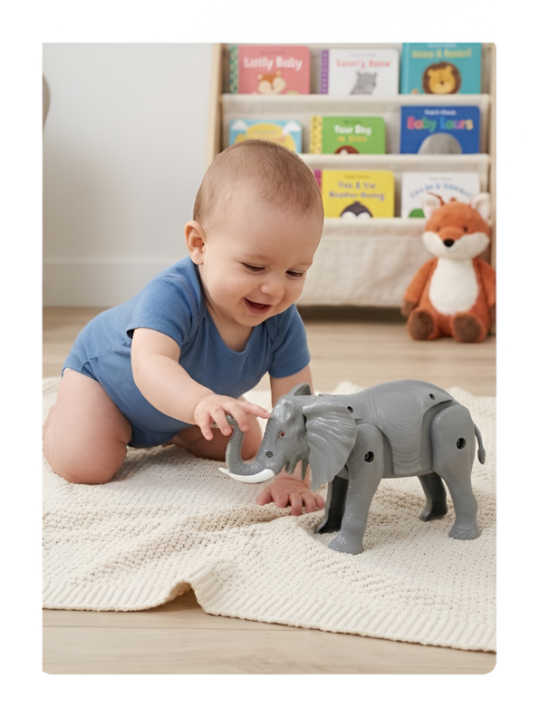 Walking Elephant Toy – Battery Operated Walking Elephant Toy with Realistic Sounds LMI14073.