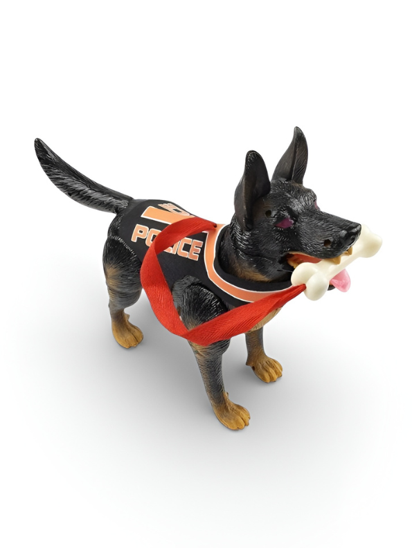 Walking German Shepherd Police Dog Toy – Battery Operated with Barking Sound TV6796.