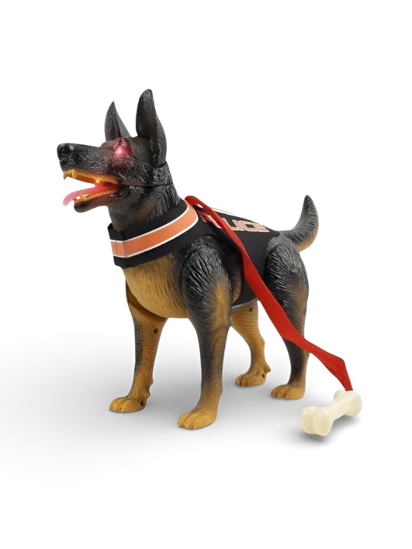 Walking German Shepherd Police Dog Toy – Battery Operated with Barking Sound TV6796.