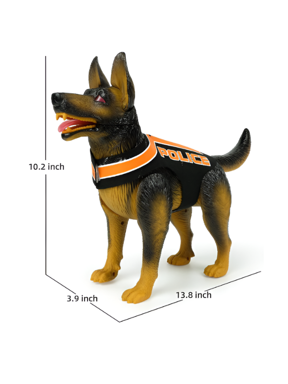 Walking German Shepherd Police Dog Toy – Battery Operated with Barking Sound TV6796.