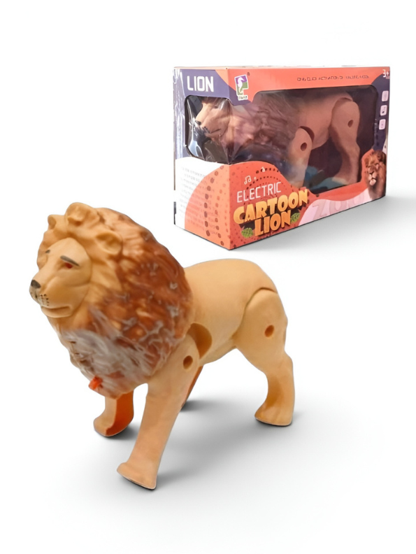 Walking Lion Toy with Roaring Sound & LED Lights LMI14072.