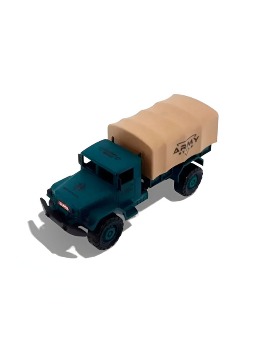 WarZone Hauler – Military Transport Truck Toy for Kids, Realistic Pull Back Army Cargo Truck Brown LMI15498.
