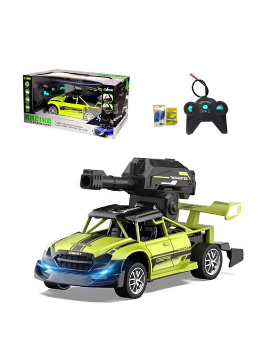 Green - Water Bomb Stunt Car - 4WD Rechargeable Off-Road Vehicle with Water Cannon, 360° Rotating & Spraying Action for Kids LMI11013.