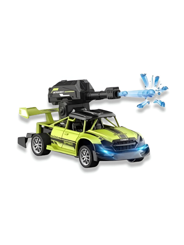 Green - Water Bomb Stunt Car - 4WD Rechargeable Off-Road Vehicle with Water Cannon, 360° Rotating & Spraying Action for Kids LMI11013.