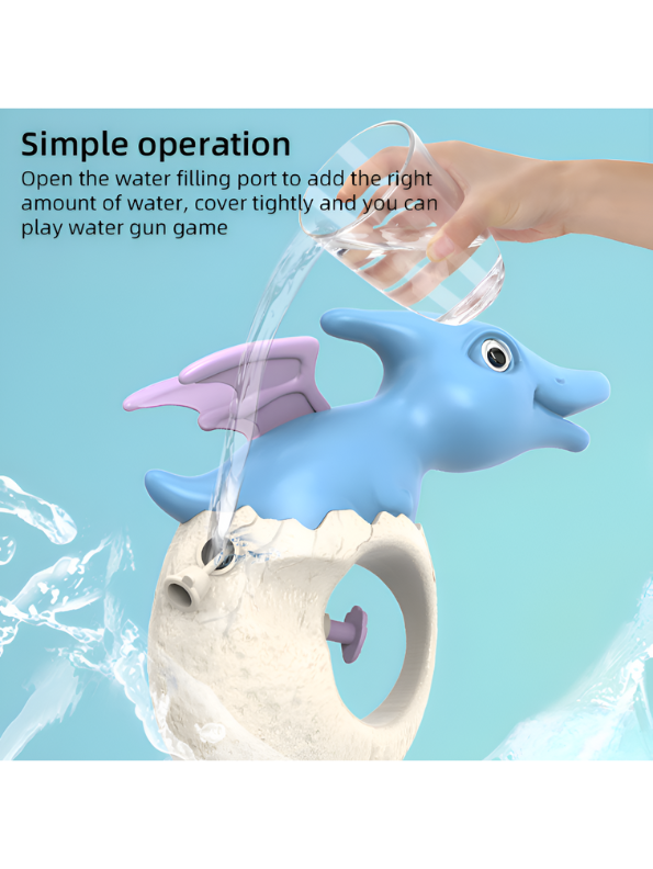 4-Pack Dinosaur Egg Water Toys for Kids – Toddler Bath & Pool Squirt Blasters, Summer Dino Party Favors for Boys & Girls LMI16085