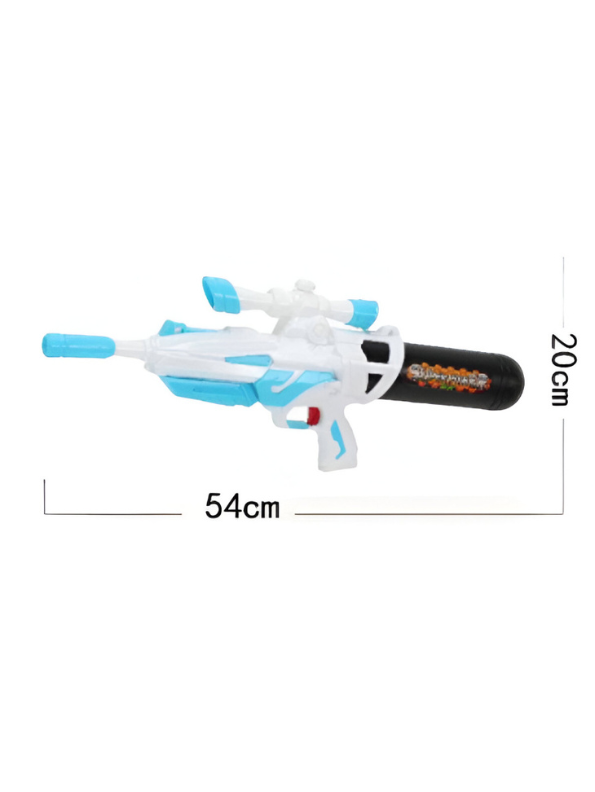 Sleek White & Blue Water Gun Pichkari for Adults & Kids | Long-Range Summer Soaker LMI14291.