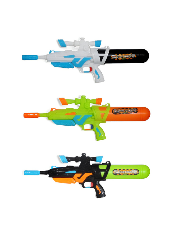 Neon & Black High-Pressure Water Gun with Scope | Automatic Pichkari for Summer Water Fights LMI14291.