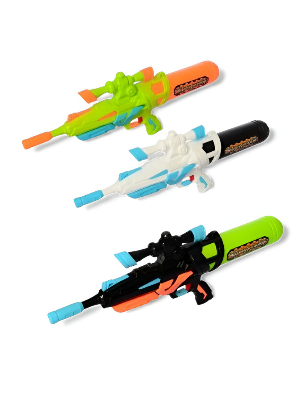 Neon Green & Orange Water Gun Pichkari for Adults & Kids | Long-Range Summer Soaker LMI14291.