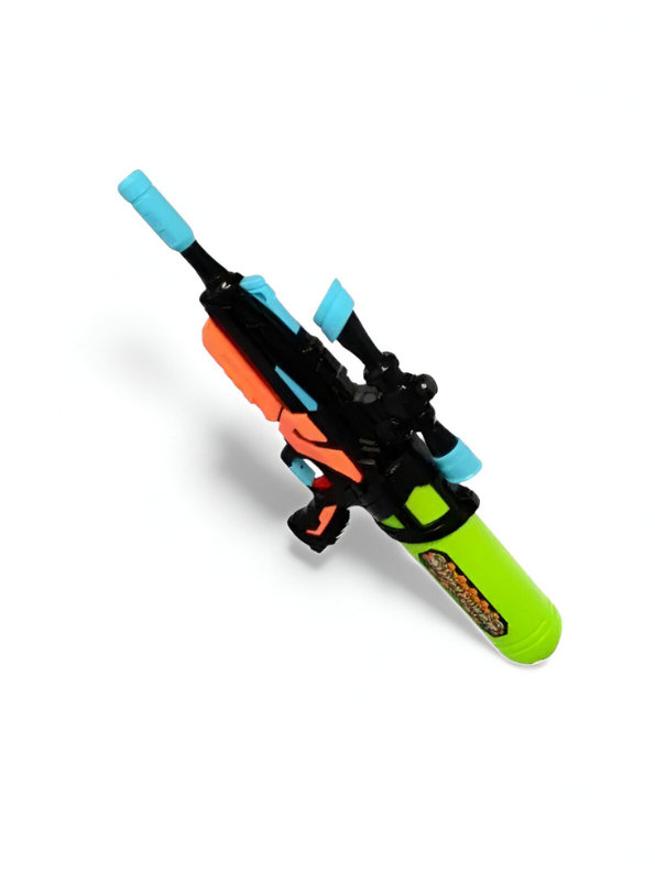Neon & Black High-Pressure Water Gun with Scope | Automatic Pichkari for Summer Water Fights LMI14291.