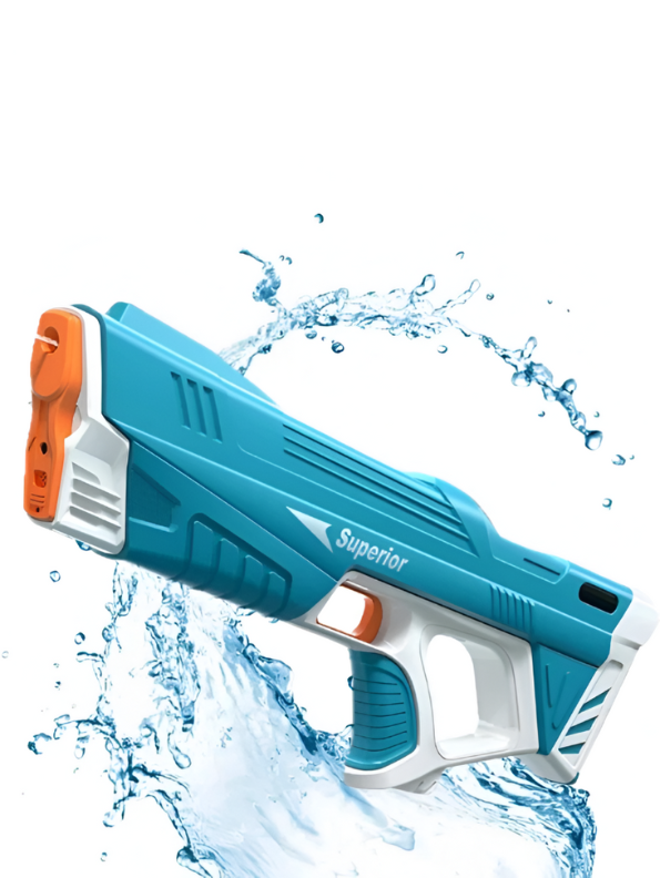 WaveRiot – Automatic Electric Water Gun Powered Spray Blaster with Induction Suction, Long-Range Spray Up to 32ft Blue LMI15842.