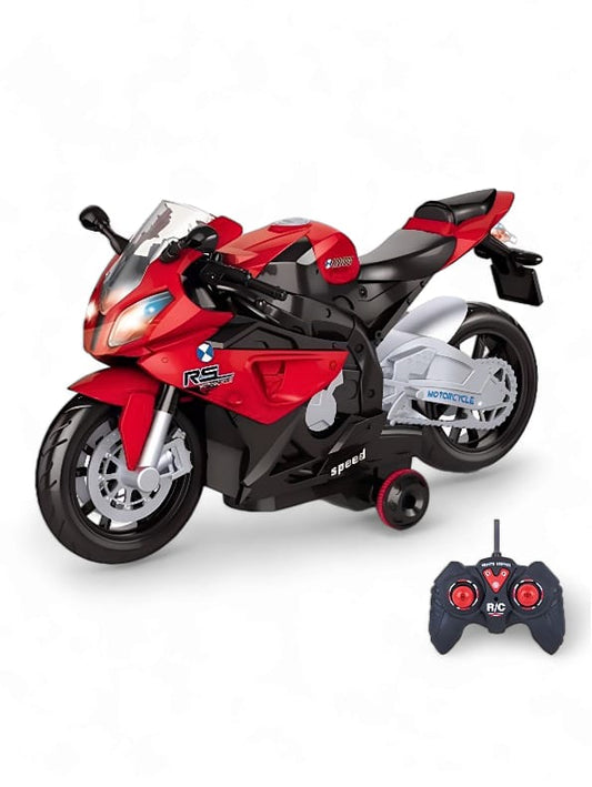 Remote Control Bike, 360 Degree Toy For Kids - Red (L-149) - Toyloft