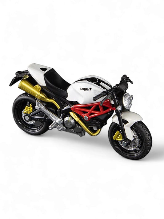 Ducati Motorcycle Mini Metal Model Diecast Bike - White (T-M-17)
