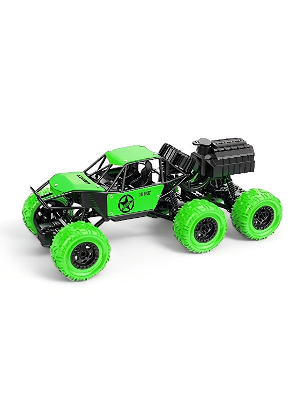 6 Wheels Stunt Car Toy For Kids - Green (L-183)