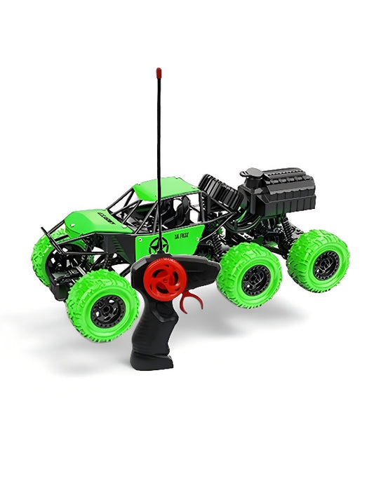 6 Wheels Stunt Car Toy For Kids - Green (L-183)