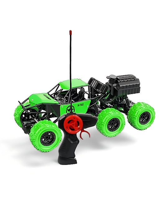 6 Wheels Stunt Car Toy For Kids - Green (L-183) - Toyloft