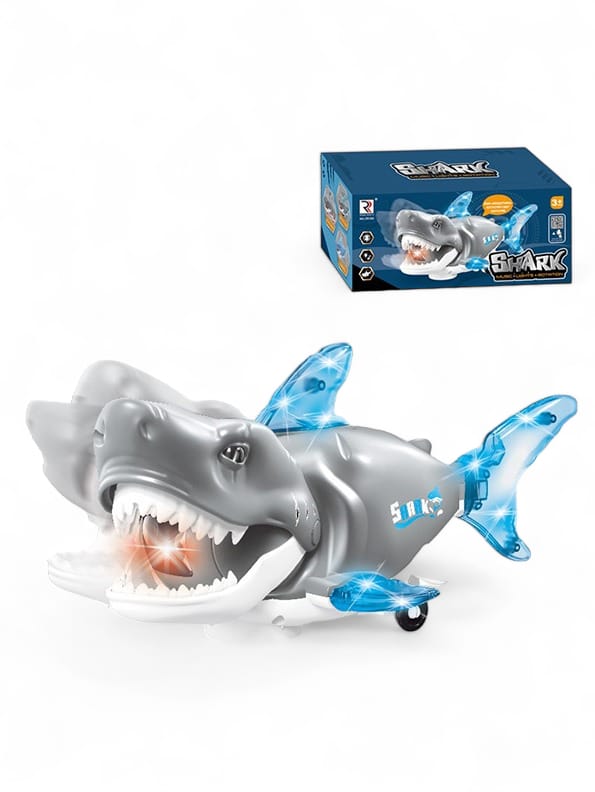 Shark Toy With Light And Music - Grey (L-103)