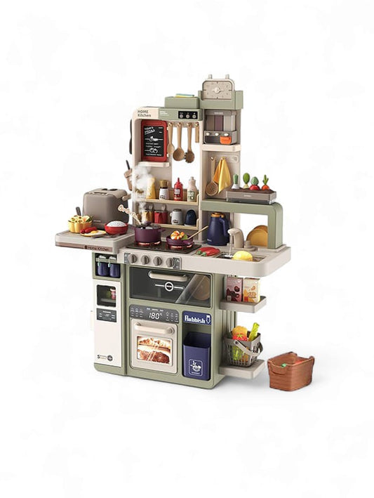 Big Size Kitchen Playset For Kids 88 Pcs - Bottle Green (MS-M-20) - Toyloft