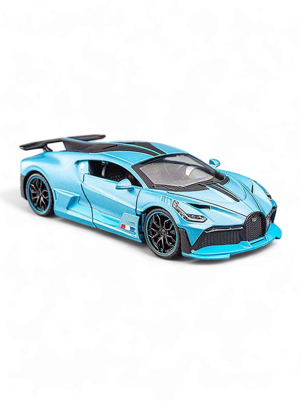 Bugatti Divo Pull Back Cars - Blue Small Size Scale 1:32 (MS-May-46)