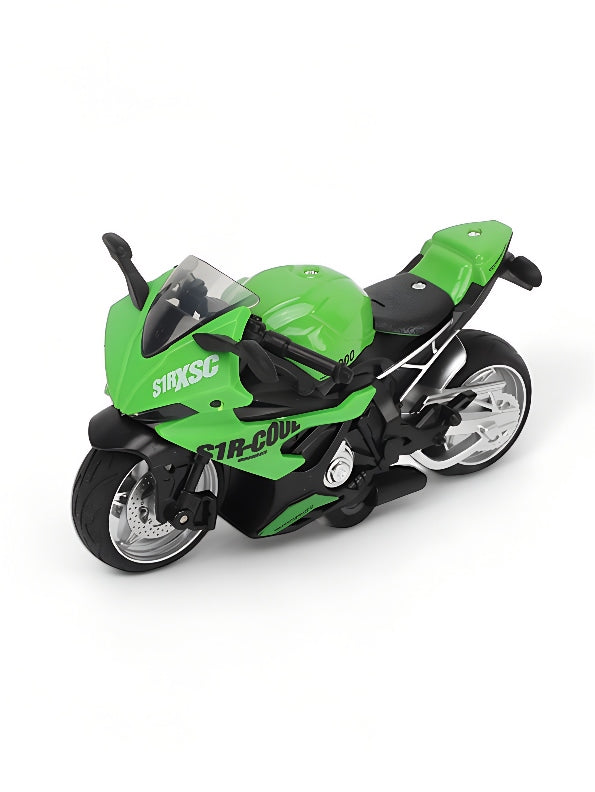 BMW S1000 Motorcycle Metal Model Diecast Bike - Green (L-J-1)