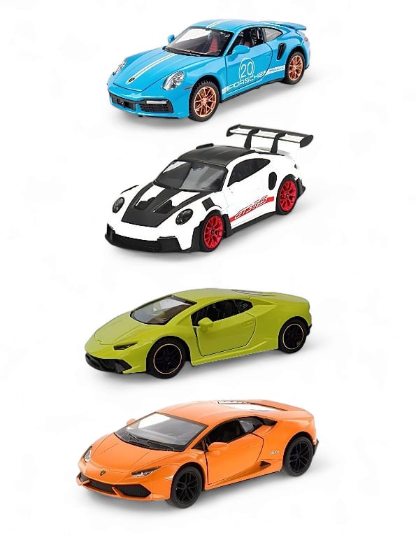 Porsche x Lamborghini Diecast Cars | Pack Of 4 (J-P-4)