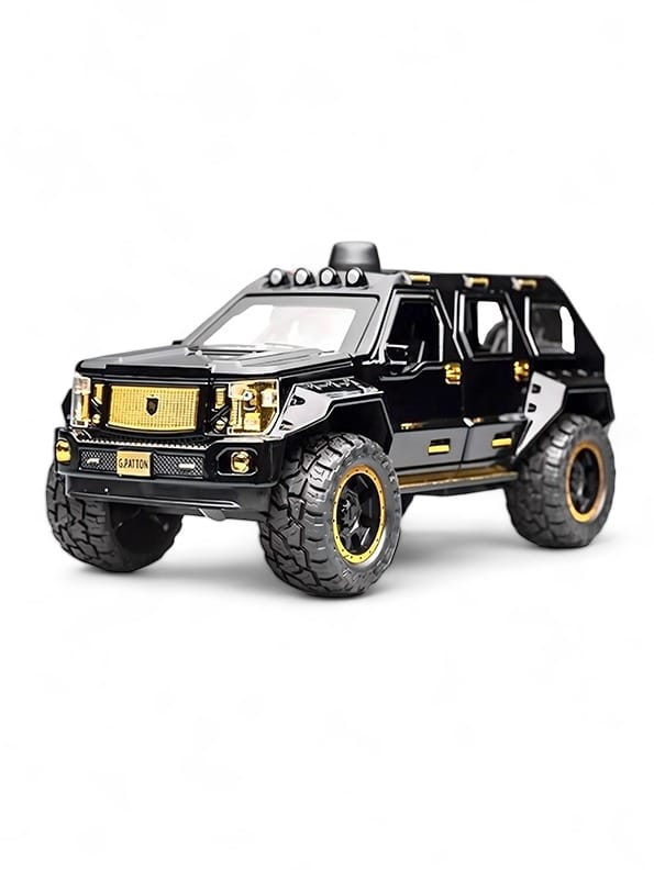 Military Metal Diecast Car - Black - Large Size (L3-148)