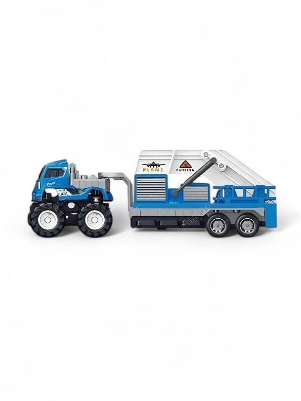 Transport Friction Powered Truck Toy For Kids - Blue - MS-JLY-24