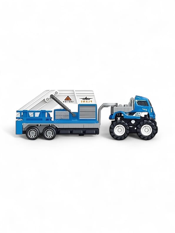 Transport Friction Powered Truck Toy For Kids - Blue - MS-JLY-24