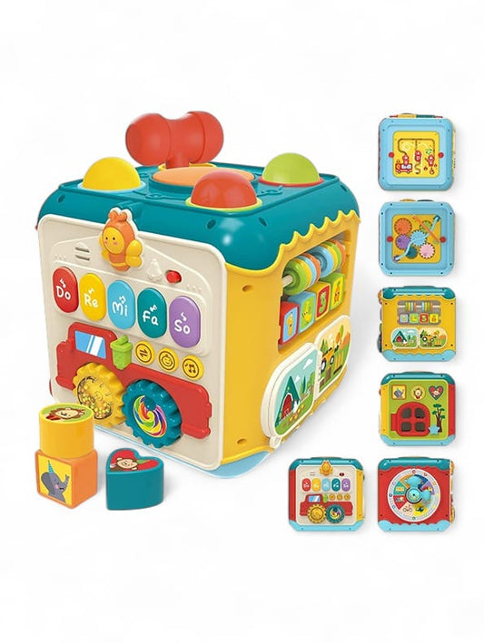 Educational Learning Play Activity Box Toy For Kids - Yellow (NX-AG-24)