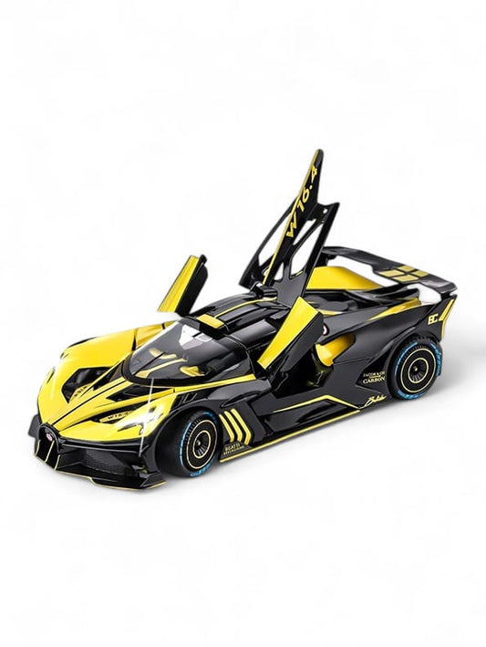 Bugatti Bolide Metal Diecast Car - Scale 1:24 - Yellow (TV-AG-24) - Toyloft