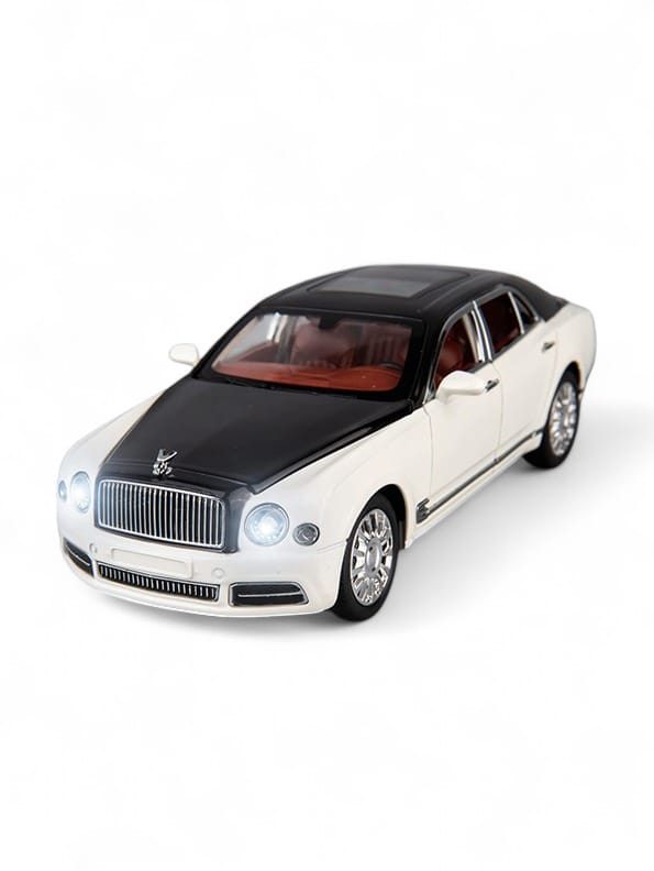 Bentley Mulsanne Metal Diecast Car Scale 1:24 - White (TV-AG-24) - Toyloft