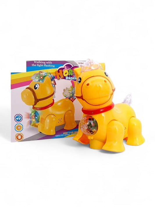 Dancing Horse Toy For Kids - Yellow (NS-S-24)