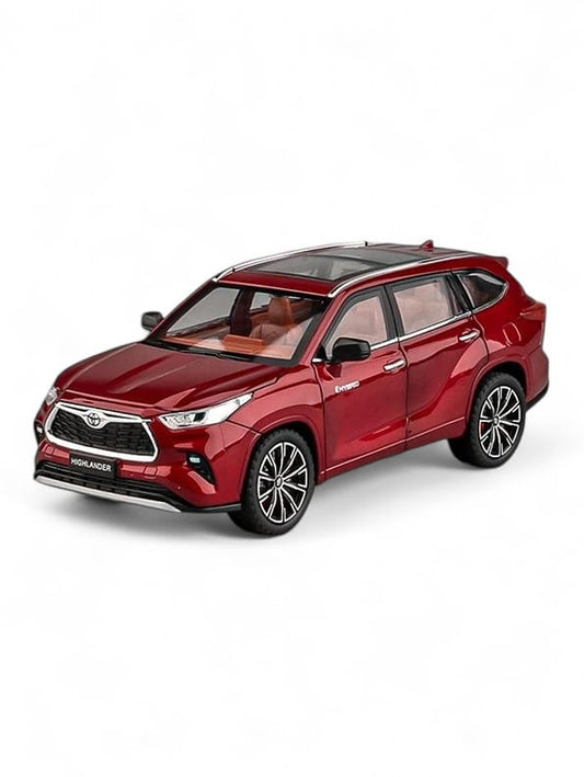 Toyota Highlander Model Metal Diecast Car 1:24 Scale - Red (TV-S-24) - Toyloft