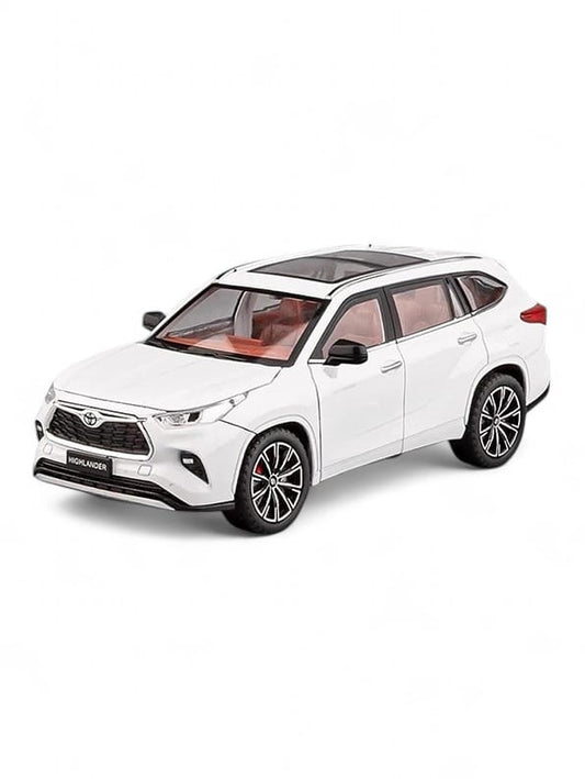 Toyota Highlander Model Metal Diecast Car 1:24 Scale - White (TV-S-24) - Toyloft