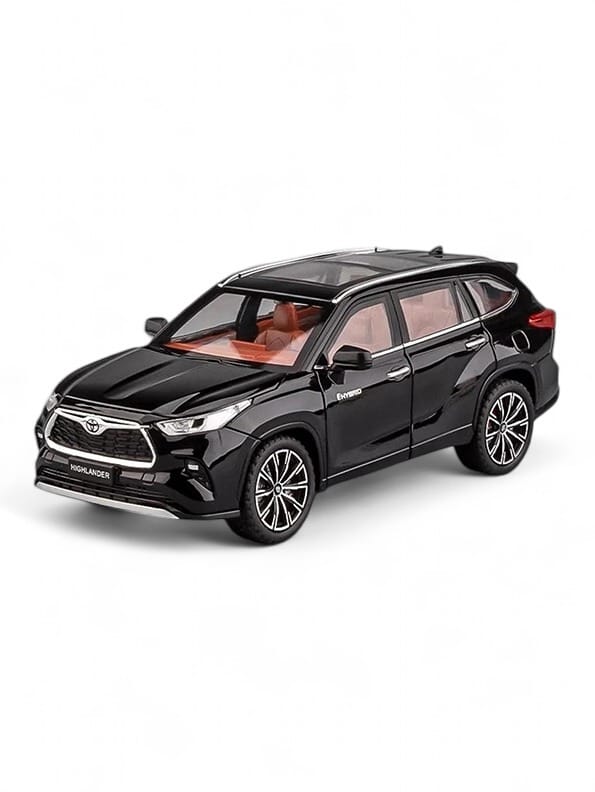 Toyota Highlander Model Metal Diecast Car 1:24 Scale - Black (TV-S-24 ...